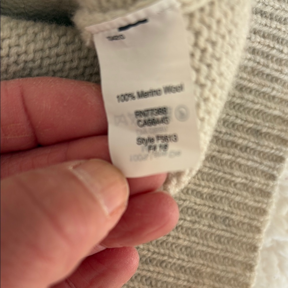 Madewell Cream Crew Neck Long Sleeve Sweater Dress - Picture 9 of 9